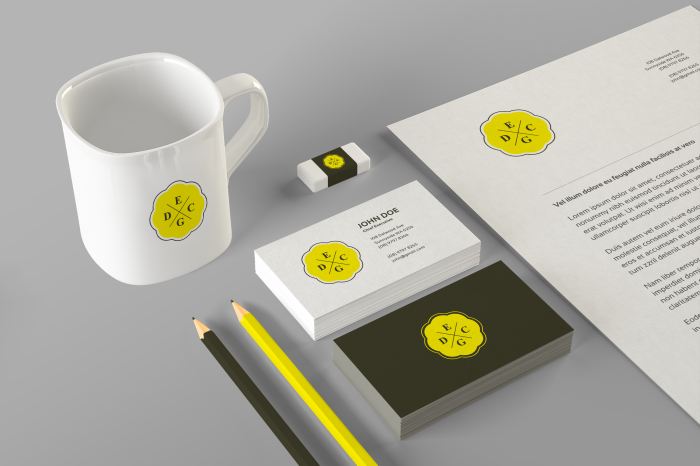 整套10个办公样机VI样机品牌样机素材毕设毕业设计作品logo展示