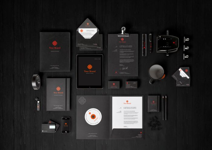 整套8个办公样机VI样机品牌样机素材