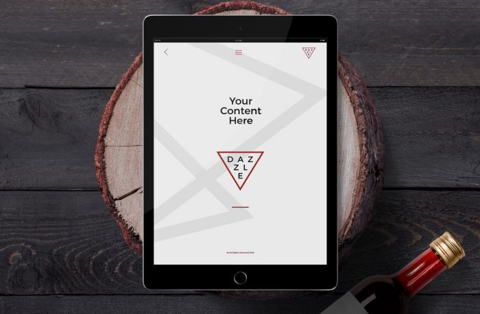 平板电脑样机树桩