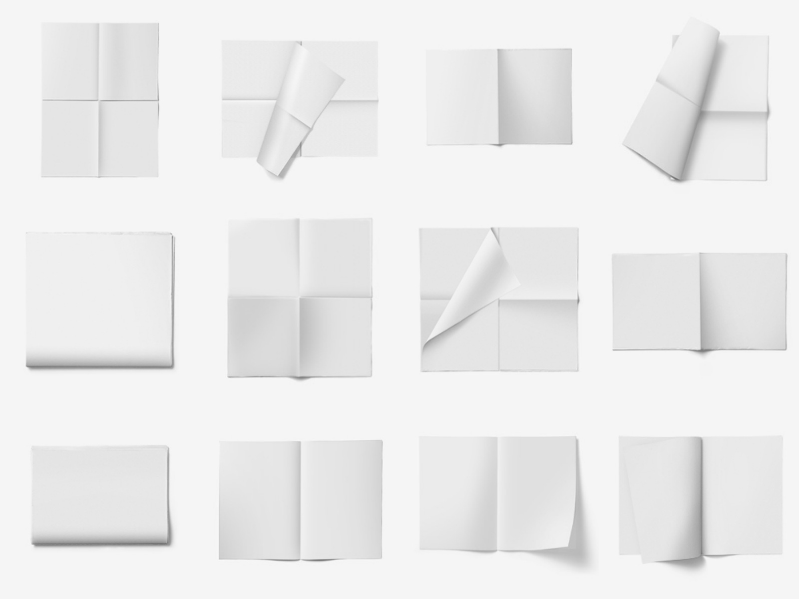 空白折页三折页海报样机