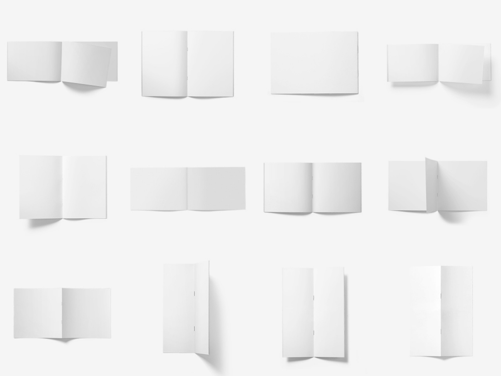 空白折页三折页海报样机