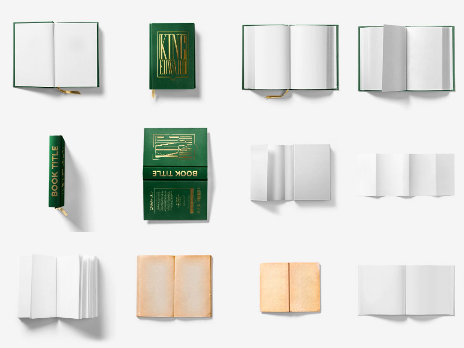 书籍样机画册样机折页样机三折页样机四折页