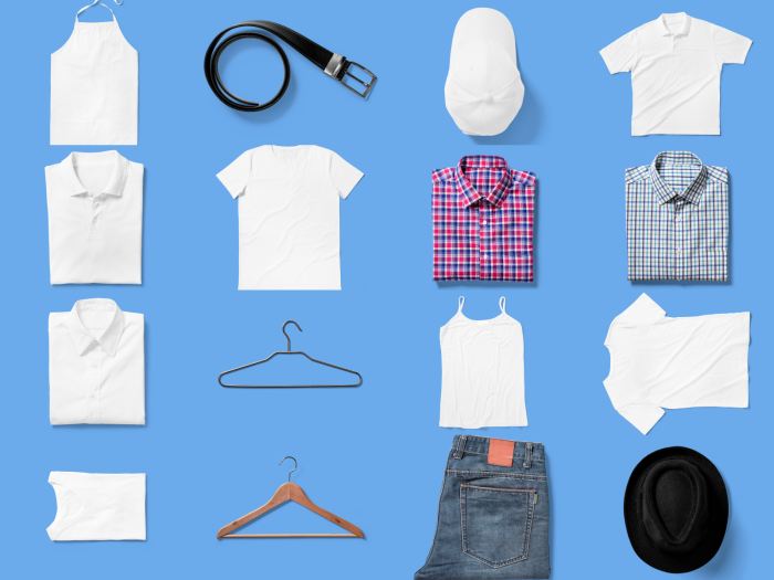 服饰样机吊带背心皮带衣架牛仔裤帽子短袖T恤衬衣帽子礼貌