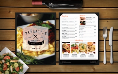 餐厅菜单样机菜谱免抠素材