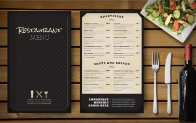 餐厅菜单样机菜谱免抠素材