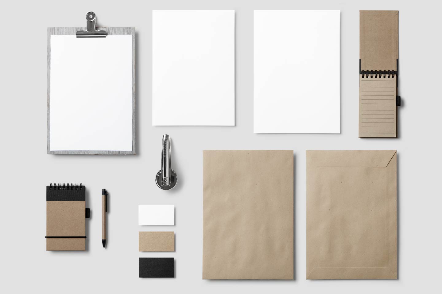 文件夹纸张记事本信封档案袋文件袋免抠素材