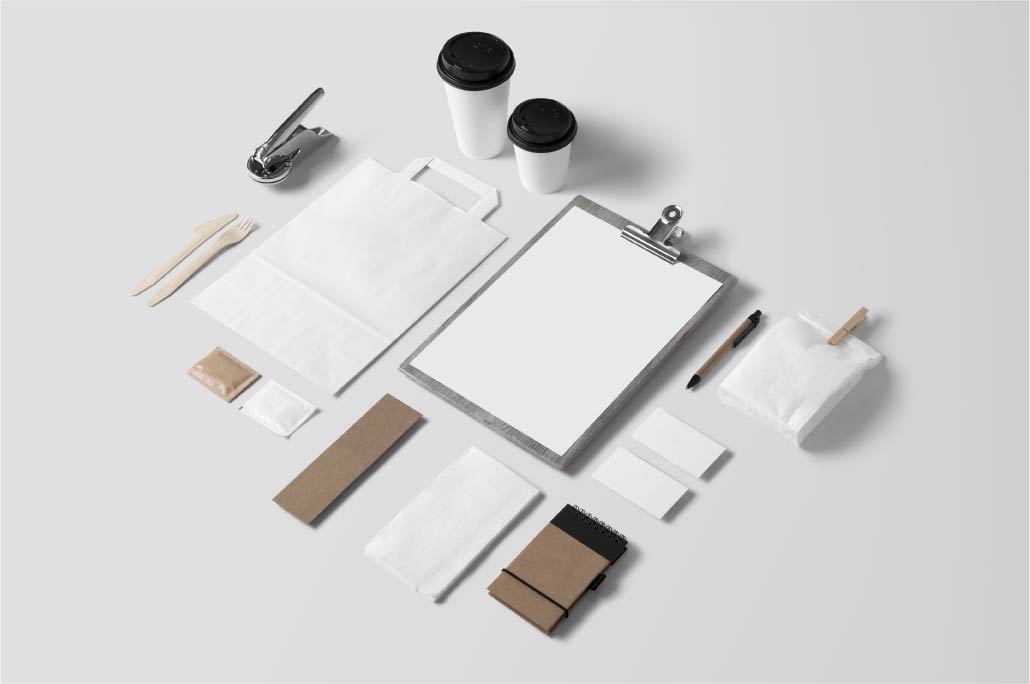 办公用品纸袋咖啡杯菜单记事本餐厅用品