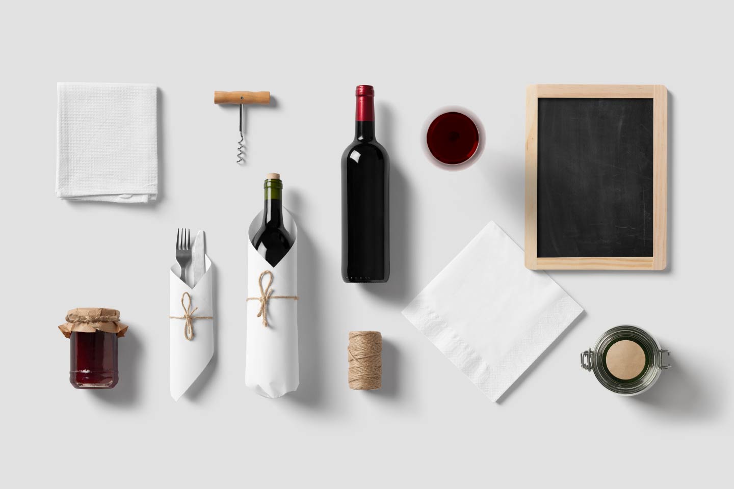 毛巾纸巾开瓶器红酒西餐法餐果酱免抠素材