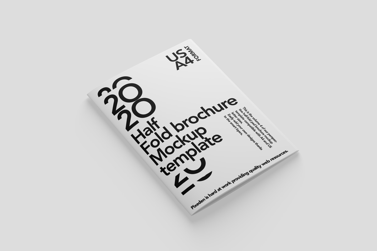 骑马订画册内页杂志封面平铺VI效果图展示样机PSD贴图设计素材