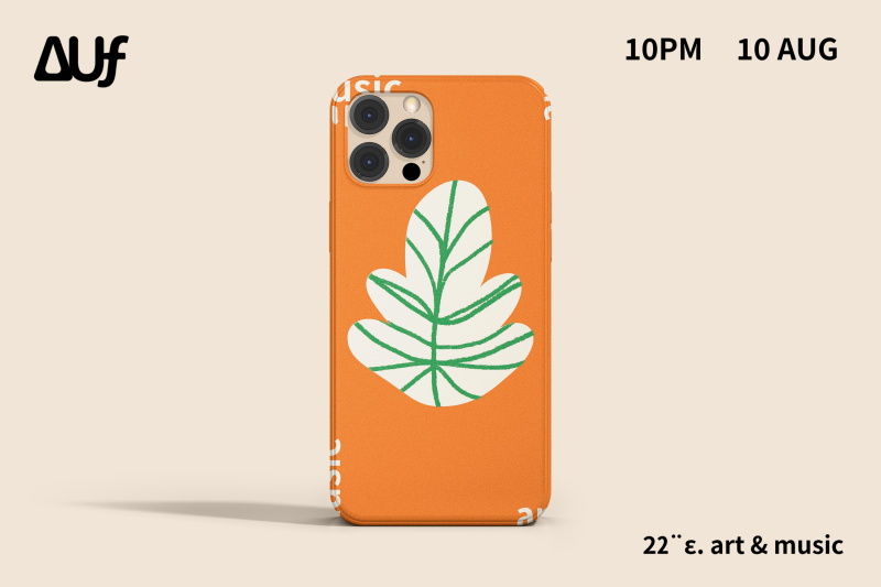 橙绿色文创样机毕设样机毕业设计手机壳