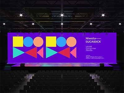 舞台展台屏幕海报样机