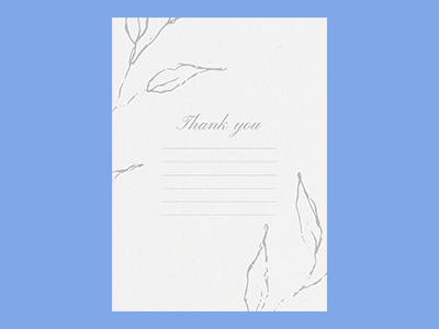 优雅手绘花卉图案高档浪漫婚礼主题邀请函贺卡