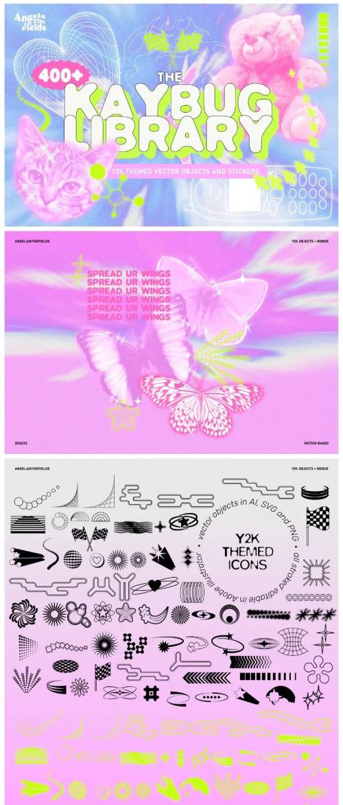 潮流抽象图形400款AI格式PNG格式酸性素材