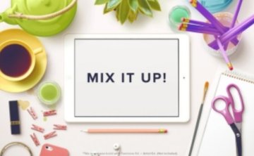 时尚场景配图logo样机剪刀茶壶平板电脑咖啡