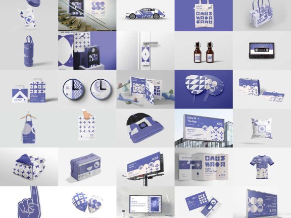 整套100个蓝紫色文创样机毕业设计毕设高端文创样机全套文创样机汽车帆布袋海报样机挂钟磁带酒瓶扇子围裙