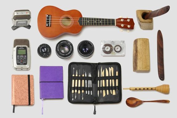 免抠素材吉他药撵拨片镜头磁带记事本木勺