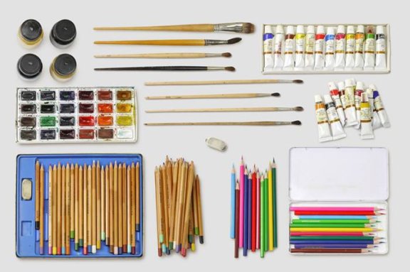 免抠素材画笔油画笔油画素材彩笔锚点创意分享