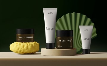 化妆品场景护肤品场景美妆场景美妆样机化妆品样机护肤品样机玻璃瓶样机