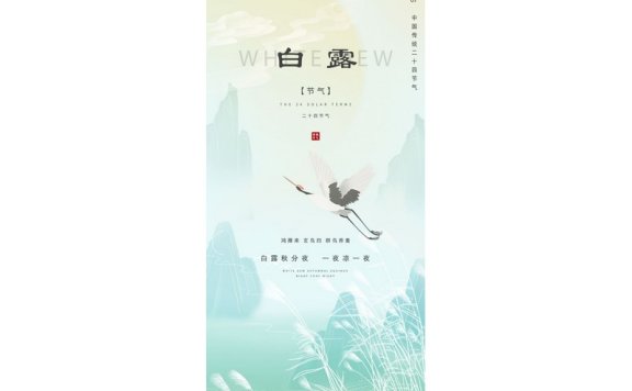 白露节气海报二十四节气海报
