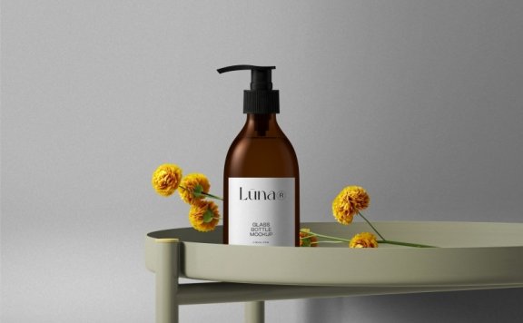 化妆品场景护肤品场景美妆场景美妆样机化妆品样机护肤品样机玻璃瓶样机