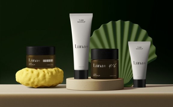 化妆品场景护肤品场景美妆场景美妆样机化妆品样机护肤品样机玻璃瓶样机