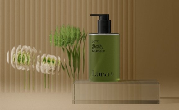 化妆品场景护肤品场景美妆场景美妆样机化妆品样机护肤品样机玻璃瓶样机