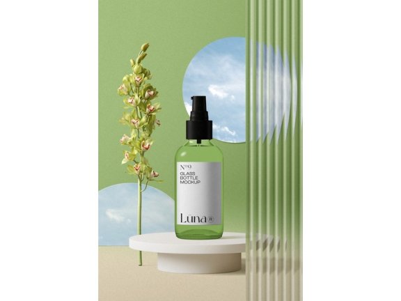 化妆品场景护肤品场景美妆场景美妆样机化妆品样机护肤品样机玻璃瓶样机