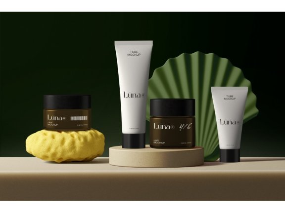 化妆品场景护肤品场景美妆场景美妆样机化妆品样机护肤品样机玻璃瓶样机